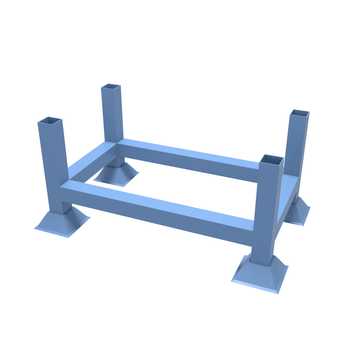 Small stackable cradle for storing metal bars, pipes and tubing products in a safe and efficient manner